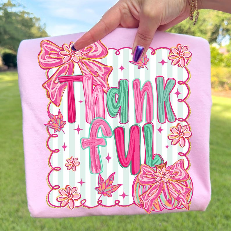 Thankful Coquette Pink Bow