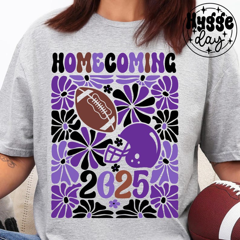 Purple Black Boho Floral HOMECOMING