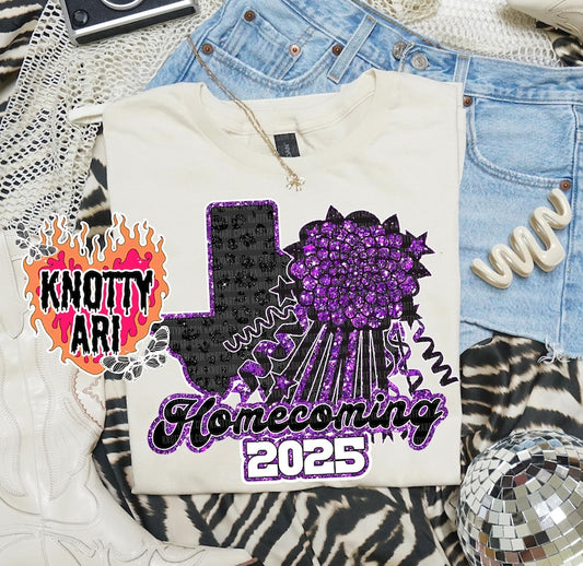 Black Texas Cheetah Print (Faux Glitter)HOMECOMING