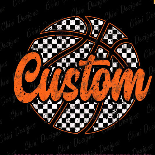 Custom Checkered Basketball