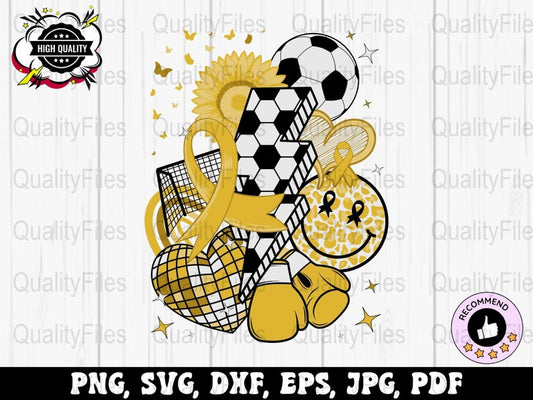 Soccer Print Bolt Retro