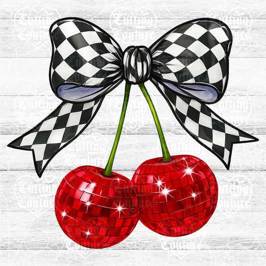 Cherry Checkered Bow