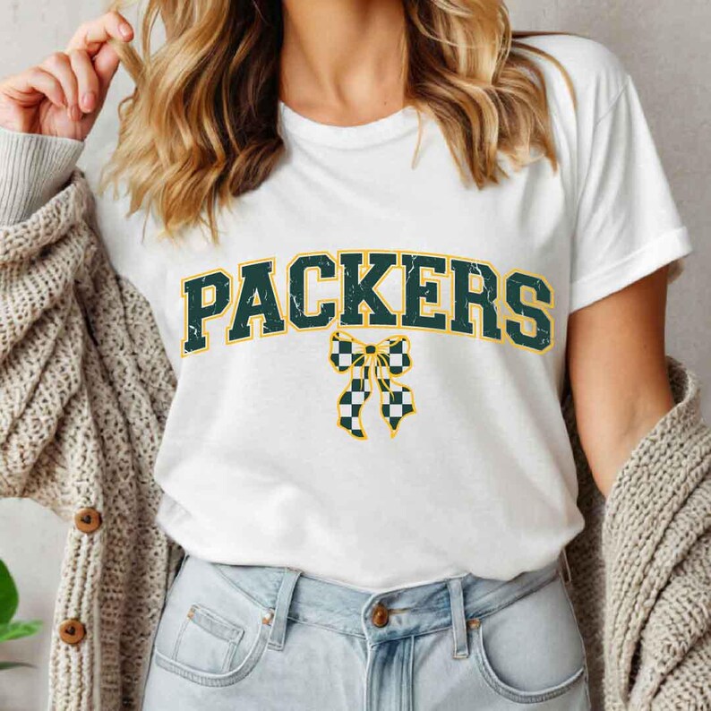 PACKERS Checkered Bow