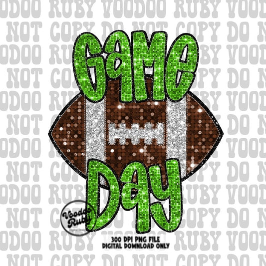 Game Day Green Glitter