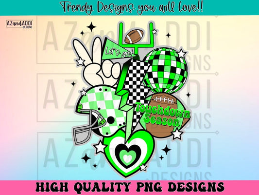 Retro lime green Collage