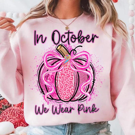 Pumpkin Faux Glitter, and Cheetah Print In October We Wear Pink