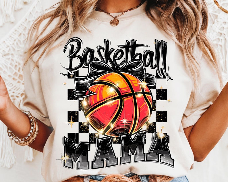 Distressed Mama Basketball Design