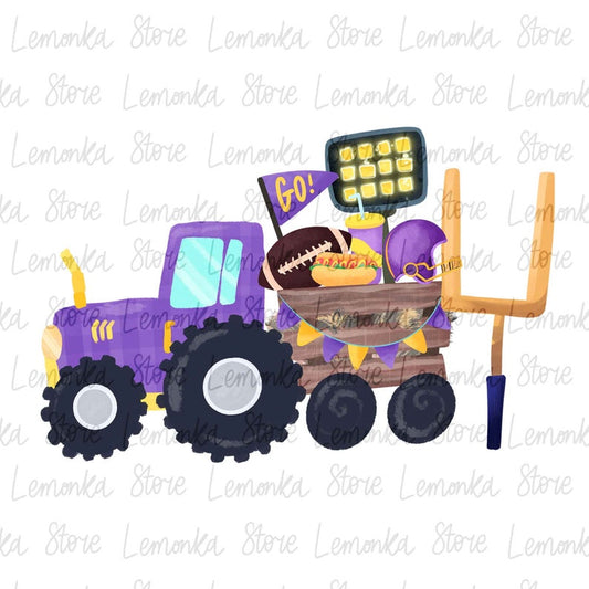 Kids Football Purple Tractor