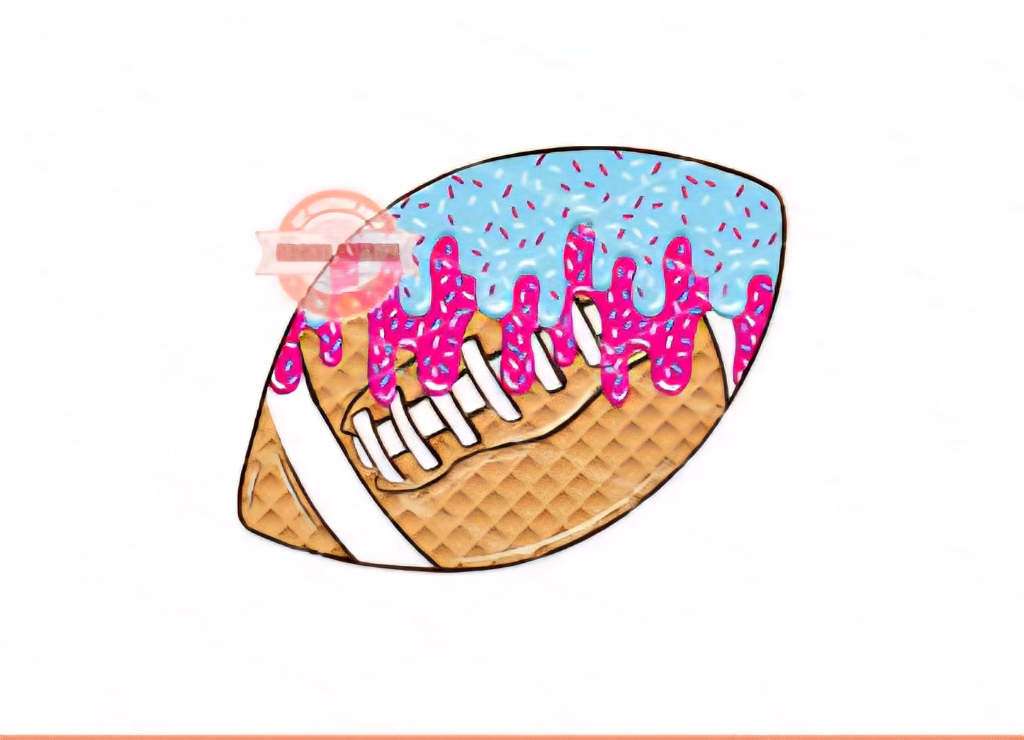 Football Drip Blue and Pink