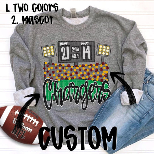 Custom Football School Spirit/Stadium